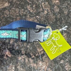 Blue Dog Collar with Fish Design